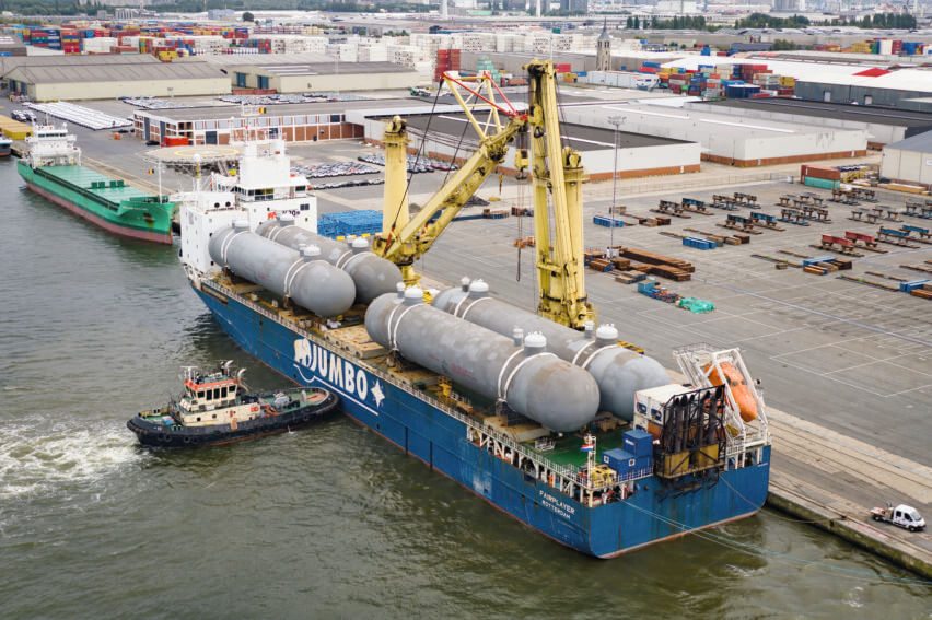 INEOS Project One, Arrival of the Jumbo Fairplayer at Antwerp Port, Belgium