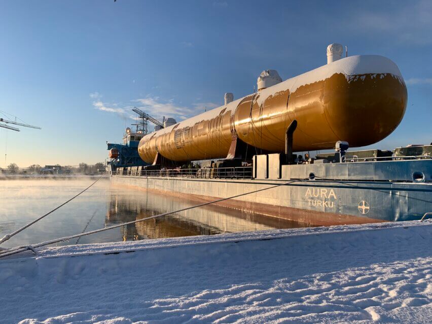 EGAT Project, Barging operation at the Barkowy jetty, Poland