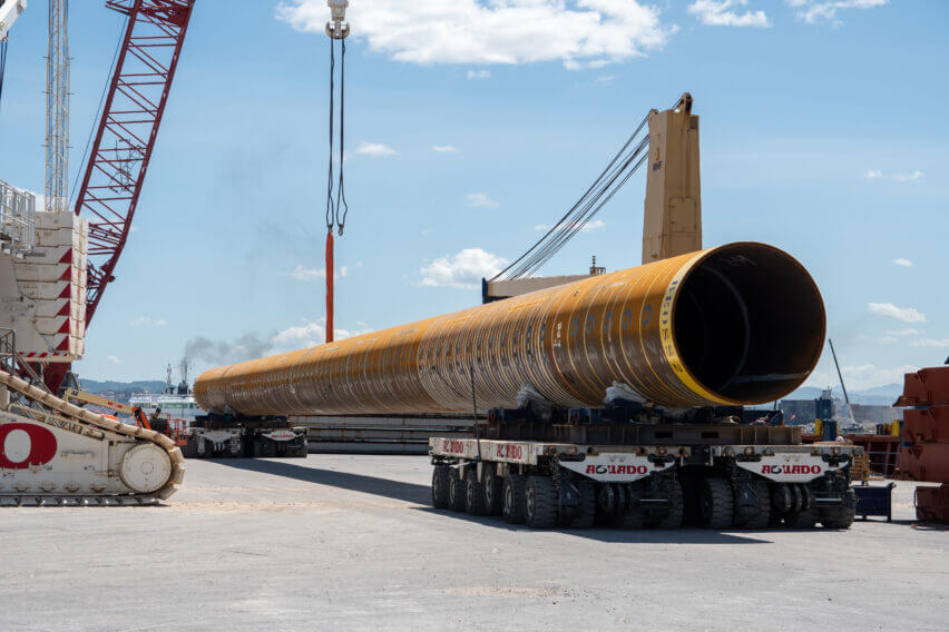 Baltic Eagle Project, Pin Piles, Spain to the Netherlands