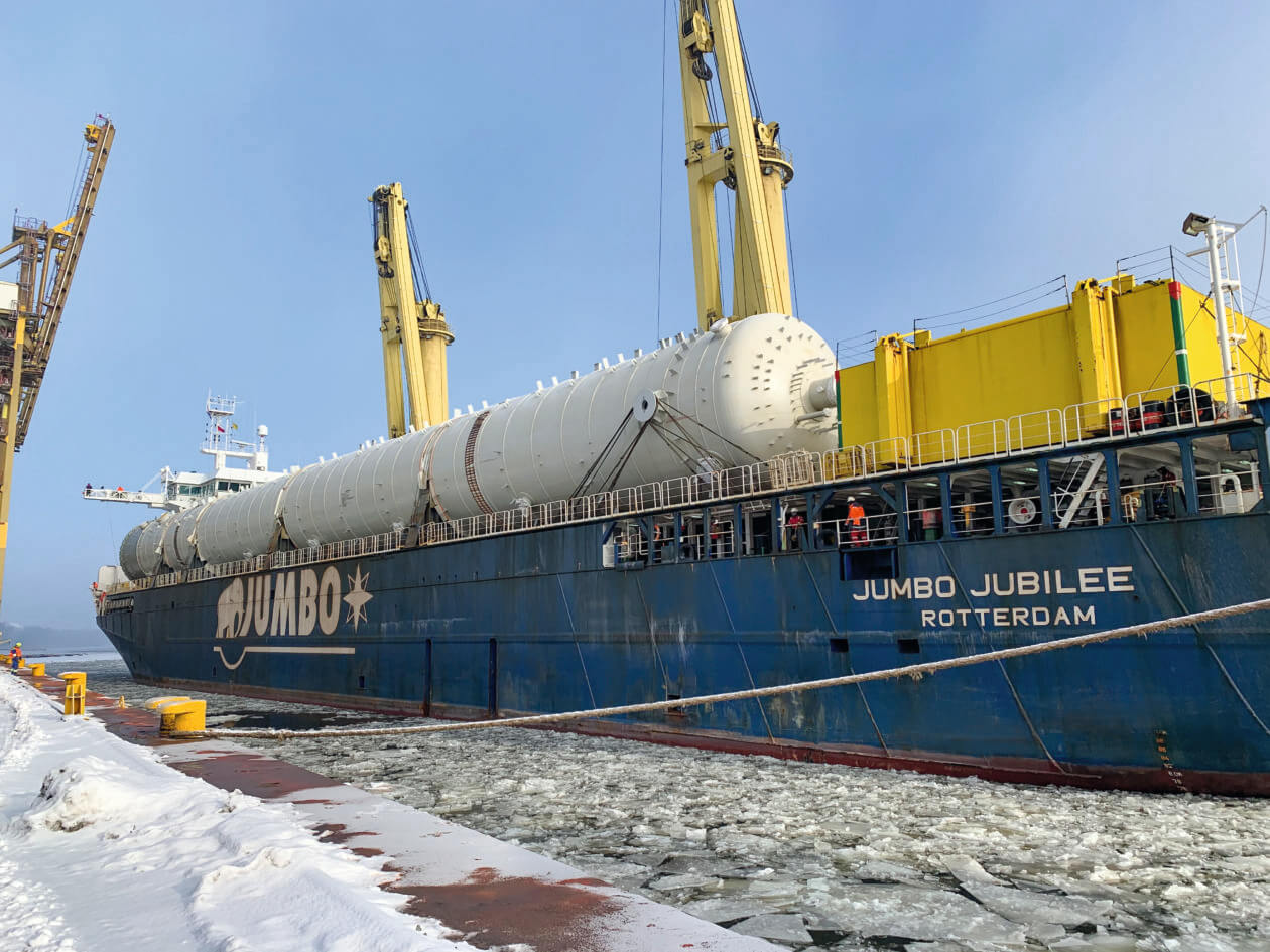 EGAT Project, Vessel arrival at the Port of Morski, Poland