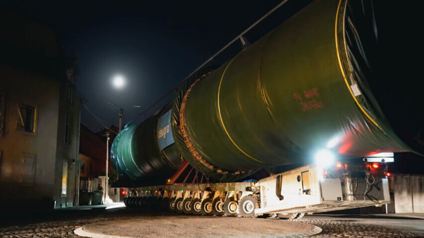 Golbey PM1 Project, Navigating the 32 m drum section through the Town of Lunéville with centimeter accuracy