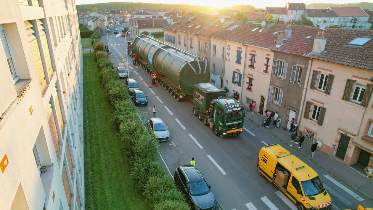 Golbey PM1 Project, Arrival of the cargo in the Town of Lunéville, France