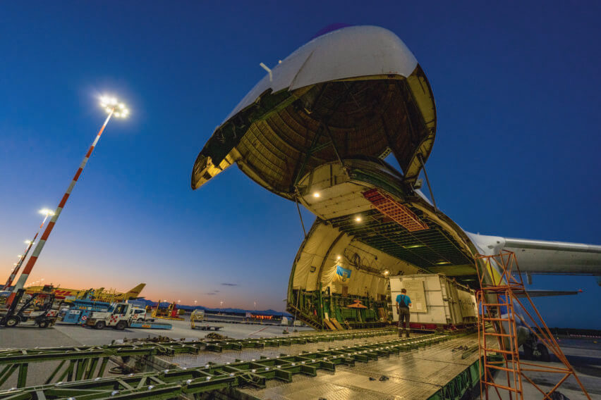 Three Urgent Air Charters from Italy to Saudi Arabia, Loading operations at Milan Malpensa Airport, Italy