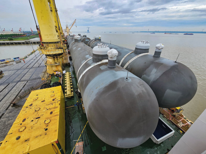 INEOS Project One, Loading operations at the Port of Zhangjiagang, China